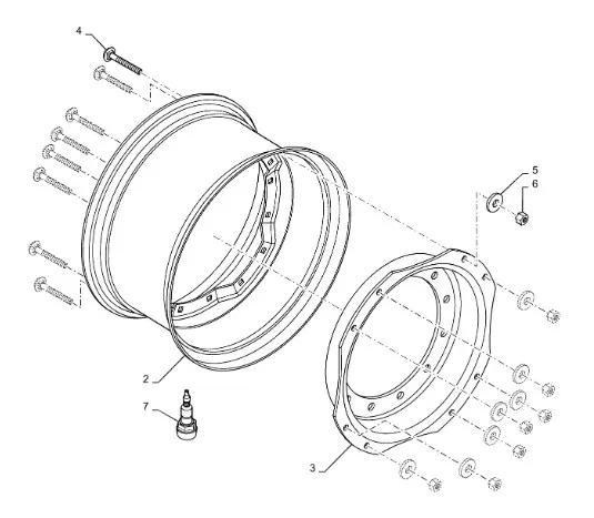 396858A1 - Обод 15х30 колеса составн. перед. TGT8./Mg.